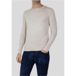 Pull Manches Longues Col Rond Beige Homme