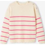 Pulls à rayures Vertbaudet rose bonbon à rayures en coton Taille 3 ans pour fille de la boutique en ligne Vertbaudet.fr 