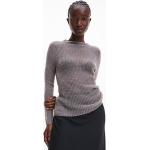 Pulls en laine de créateur Calvin Klein gris en laine Taille XXL pour femme en promo 