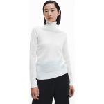 Pulls en laine de créateur Calvin Klein blancs à manches longues à col roulé Taille XXL pour femme en promo 