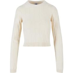 Pull tricoté de Urban Classics - Pull Tricoté à Carreaux - XS à XL - pour Femme - sable