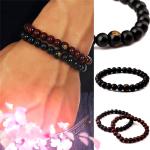 Bracelets marron en bois à perles à motif Bouddha en bois look fashion pour femme 