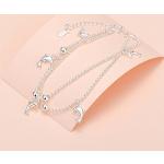 Bracelets de perles de mariage argentés en argent à perles look asiatique pour femme 