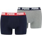 PUMA Men's Microfiber Boxer Brief, 5-Pack - Blue, Gray and Black