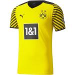 Maillots de sport Puma Dortmund jaunes en polyester Borussia Dortmund respirants à manches courtes Taille S en promo 
