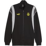 Vestes de sport Puma Dortmund noires Borussia Dortmund respirantes à manches longues à col montant Taille M en promo 