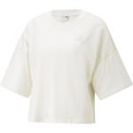 T-shirts col rond Puma blancs à manches courtes à col rond Taille XS pour femme en promo 