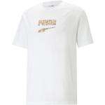 T-shirts col rond Puma blancs à manches courtes à col rond Taille S pour homme 
