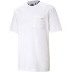 T-shirts col rond Puma blancs à manches courtes à col rond Taille XL pour homme en promo 