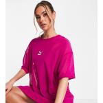 Robes t-shirt Puma roses en organza à manches courtes Taille S look casual pour femme en promo 