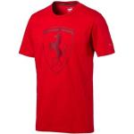 T-shirts à col rond Puma Lifestyle rouges en coton enfant Ferrari look fashion 