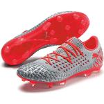 Puma Homme Future 4.1 Netfit Low FG/AG Chaussures de Football, Gris (Glacial Blue-NRGY Red-High Risk Red 01), 46.5 EU