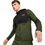 Sweats zippés Puma Evostripe verts à capuche à col montant Taille S look fashion pour homme 
