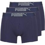 Puma - Lifestyle Sueded Cotton Boxer 3p Box - Boxer (Lot de 3) - Homme - Bleu (Navy 321) - Small