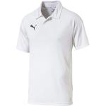 Polos de sport Puma Liga blancs en polyester à manches courtes Taille S pour homme en promo 