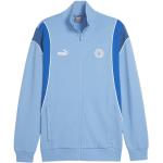 Vestes de sport Puma bleues à motif ville Manchester City F.C. respirantes à manches longues à col montant Taille S en promo 