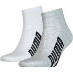 PUMA Mixte Puma Unisex Bwt Lifestyle Quarter Socks (2 Pack) Chaussettes, Blanc/Gris/Noir, 43-46 EU