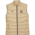 Vestes Puma Casuals beiges en polyester Olympique de Marseille respirantes sans manches à col montant Taille M look casual en promo 