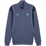 Vestes de sport Puma bleues Olympique de Marseille respirantes à manches longues à col montant Taille XL en promo 