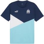 Maillots de sport Puma bleus en polyester Olympique de Marseille respirants à manches courtes Taille L en promo 