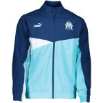 Vestes Puma bleues en polyester Olympique de Marseille respirantes à manches longues à col montant Taille XXL look casual en promo 