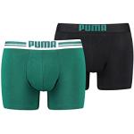 Puma Placed Logo Men's Boxers 2 Pack Boxeur, Varsity Green Combo, L (Lot de 2) pour des Hommes