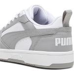 PUMA Rebound V6 Low, Chaussures Unisexes pour Adultes, Puma Blanc béton Gris, 41 EU