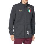 Vestes de sport Puma Track gris foncé en coton Fédération italienne de football Taille L 