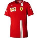 T-shirts à rayures Puma Ferrari rouges à rayures enfant Ferrari look sportif 