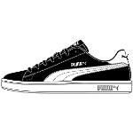 Chaussures de skate  Puma Smash argentées en caoutchouc à lacets Pointure 38,5 look casual en promo 