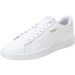 Chaussures de skate  Puma Smash blanches en caoutchouc à lacets Pointure 48,5 look casual en promo 