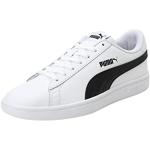 Chaussures de skate  Puma Smash blanches en caoutchouc à lacets Pointure 36 look casual en promo 