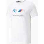 T-shirts col rond Puma BMW Motorsport blancs Licence BMW à col rond Taille L look fashion pour homme 