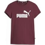 T-shirts Puma Essentials rouges en coton à manches courtes à manches courtes Taille M look fashion pour femme 