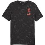 T-shirts de sport Puma Time noirs Milan AC Taille XL look fashion pour homme 