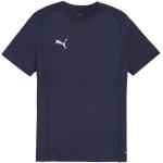 T-shirts col rond Puma Casuals bleues foncé respirants à manches courtes à col rond Taille 3 XL classiques pour homme en promo 