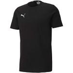 T-shirts de sport Puma teamGOAL noirs en coton à manches courtes à col rond Taille XXL look fashion pour homme en promo 