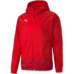 Vestes de sport Puma teamGOAL rouges en nylon imperméables respirantes à manches longues à col montant Taille XXL pour homme en promo 