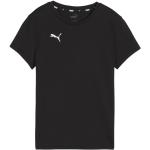 T-shirts col rond Puma teamGOAL noirs respirants à manches courtes à col rond Taille XS pour femme en promo 