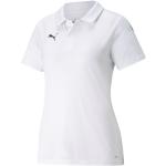 Polos de sport Puma teamLIGA blancs en polyester à manches courtes Taille XXL pour femme en promo 