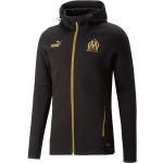 Gilets zippés Puma noirs en polyester Olympique de Marseille Taille S look sportif 