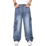 Jeans baggy bleus Taille XS plus size look Hip Hop pour homme 
