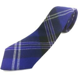 Purple Tartan Neck Tie Necktie 100% Wool Scottish Plaid Accessory Highland Ingles Buchan
