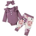 Ensembles bébé violets à fleurs à volants Taille 1 mois look fashion pour fille de la boutique en ligne Amazon.fr 