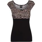 T-shirts Pussy Deluxe à effet léopard à manches courtes à manches courtes à col rond Taille S look fashion pour femme 