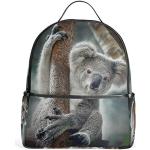 PUXUQU Sac à dos d'école vintage Koala Ours pour e