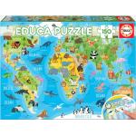 Puzzles géographie Educa à motif animaux 200 pièces en promo 