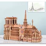 Puzzles en bois en bois à motif Notre-Dame de Paris 