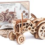 Jeux de construction en bois en bois à motif tracteurs de la ferme 