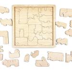 Puzzles en bois en bois à motif animaux 